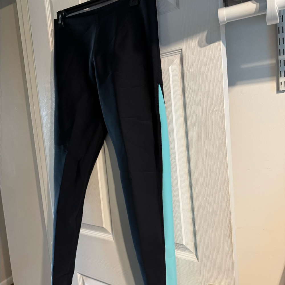 Black and Aqua Neoprene wetsuit pants